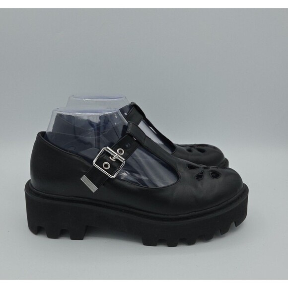 Lamoda Beauty Blossom Mary Janes dolls kill Sz 7 EUC goth witchcore gothic metal - Picture 6 of 8